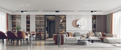 现代客餐厅3D模型下载